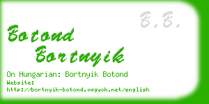 botond bortnyik business card